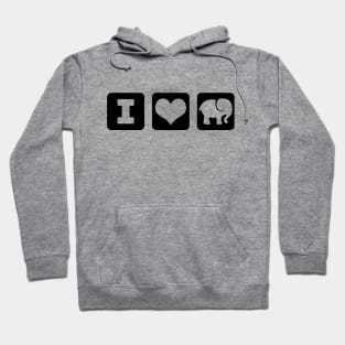 I Love Elephants Hoodie